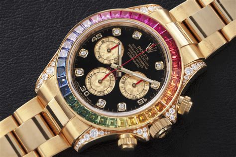 rolex with rainbow diamonds